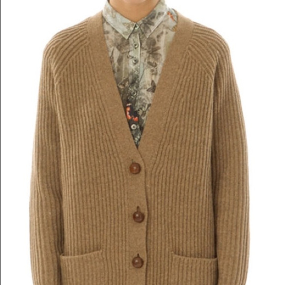 Camel Colored Paul By Paul Smith Wool Cardigan. - image 6